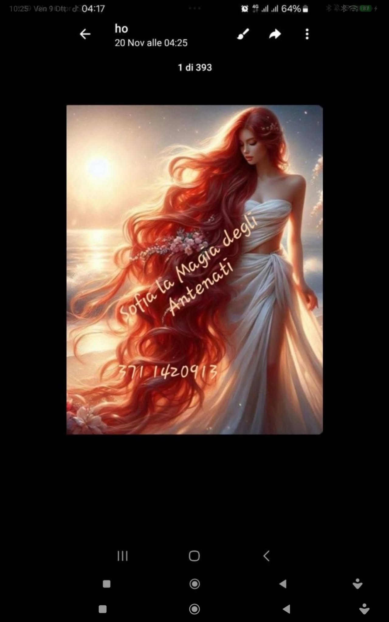 Stylized woman in a flowing white dress beside the sea, shown full-length in soft sunset lighting.